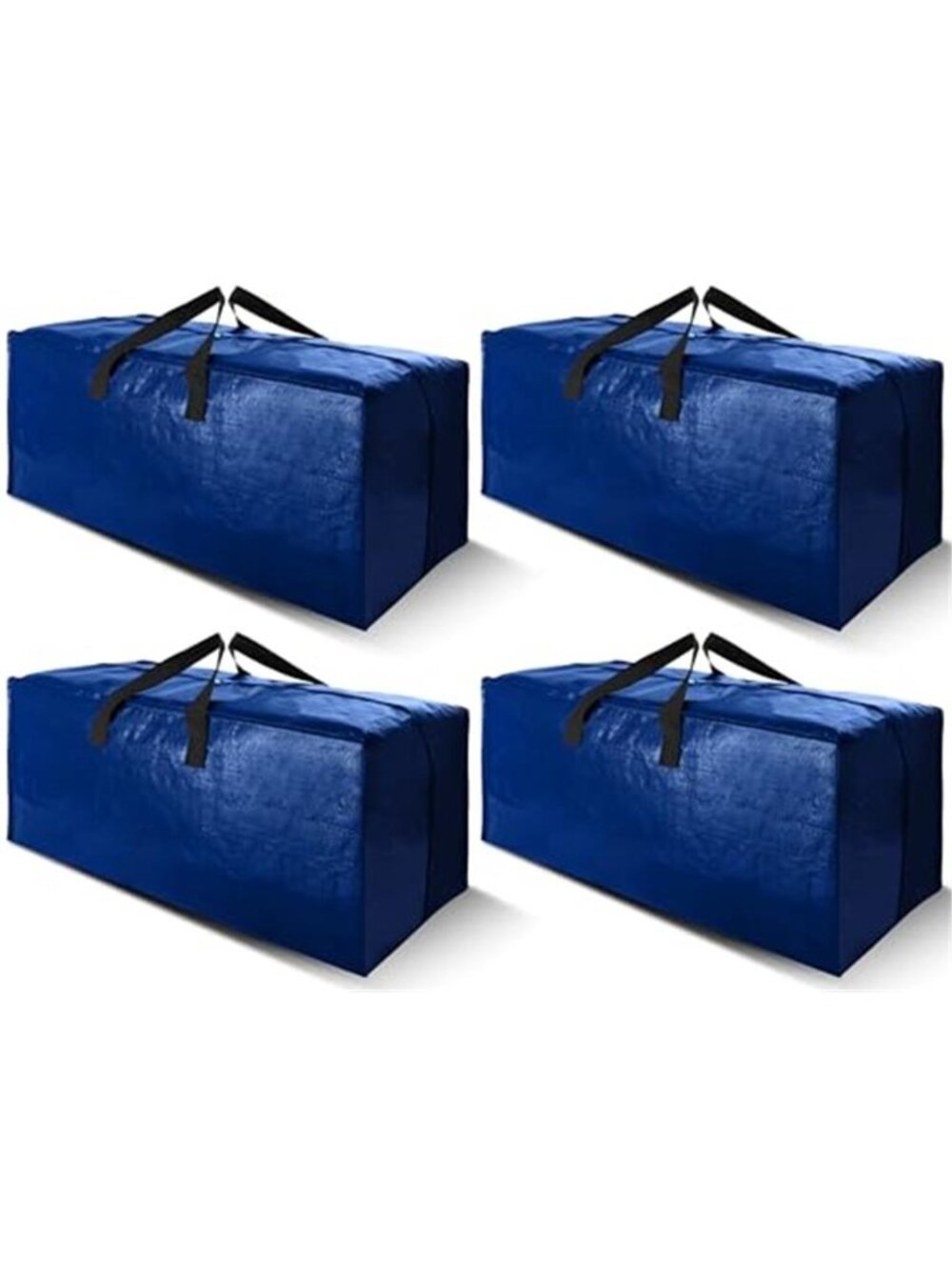 4 Pack Heavy Duty Extra Large Moving Bags with Backpack Straps -Handles & Zipper